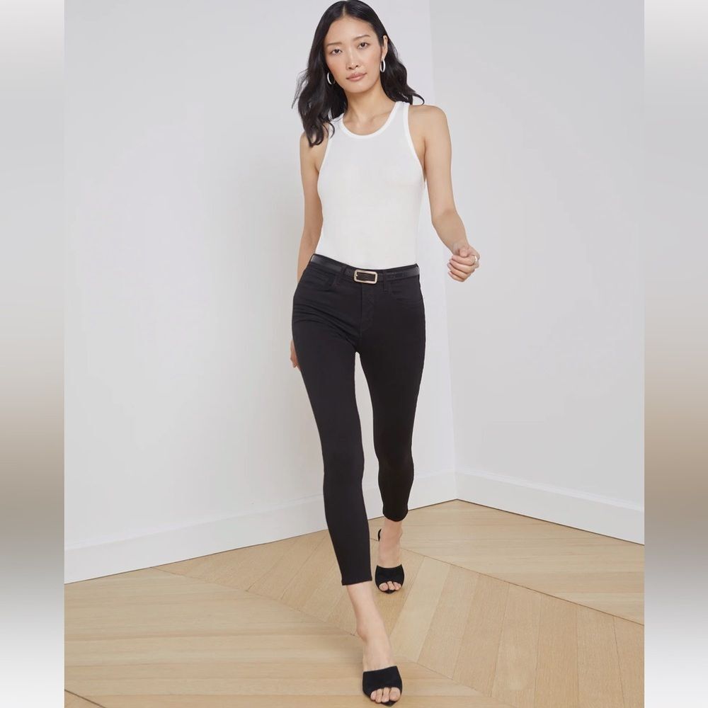L’Agence Margot High Rise Skinny Jeans in Noir 31